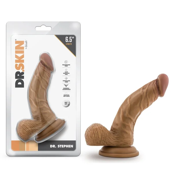 Dr. Skin - Dr. Stephen - 6.5 Inch Dildo With Balls - Tan