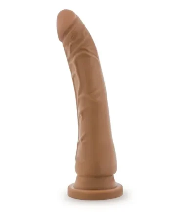 Dr. Skin Platinum Collection Dr. Noah Silicone Dildo with Suction Cup 8in – Caramel