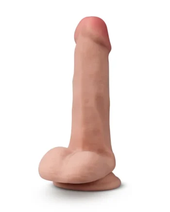 Dr. Skin Plus - 6 Inch Posable Dildo With Balls - Mocha