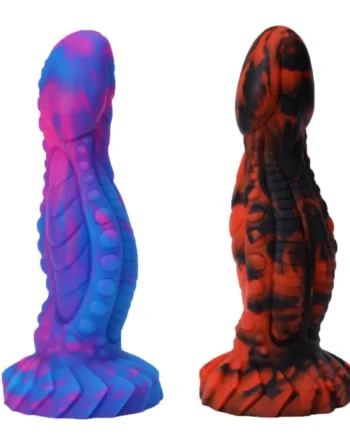 Dragon Shape Mixed Color Liquid Silicone Couple SM LGBTQ Sex Toy