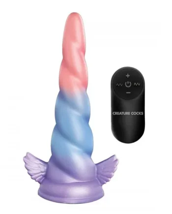 Dream Rider 7.8 Inch Vibrating Silicone Unicorn Dildo w/ Suction Cup