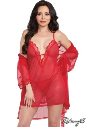 Dreamgirl Lingerie - Bathrobe and Nightie kit 12239