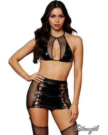 Dreamgirl Lingerie - Leatherette Set 13290