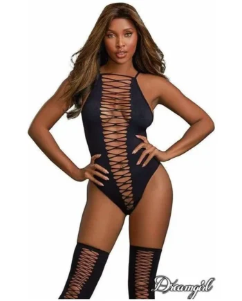 Dreamgirl Lingerie - Sexy Teddy and Stockings 0313