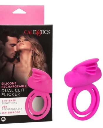 Dual Clit Flicker Vibrating Cock Ring by Cal Exotics