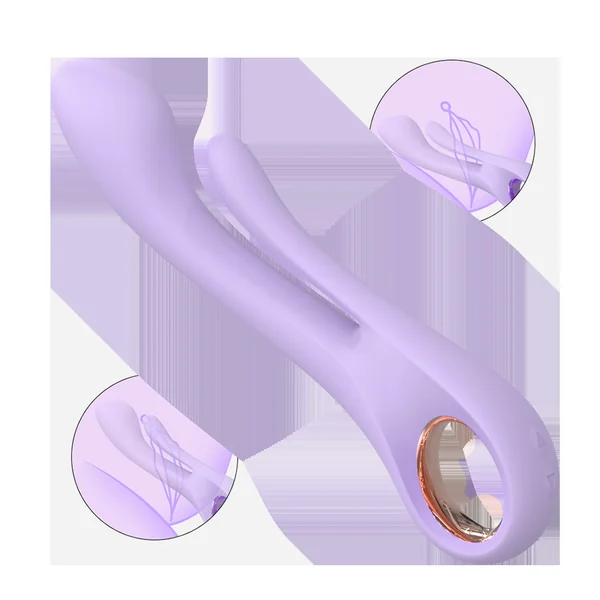 Dual Stimulation Ring Vibrator-Purple
