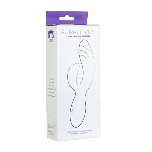 Dual stimulation vibrator - BMS Factory - Purple Vibe