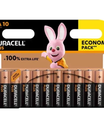 DURACELL - PLUS POWER 100 ALKALINE BATTERY AA LR6 10 UNIT