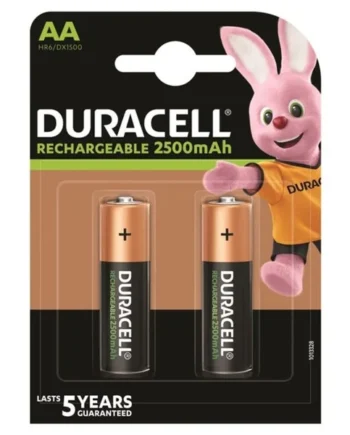 DURACELL - RECHARGEABLE BATTERY HR6 AA 2500mAh 2 UNIT