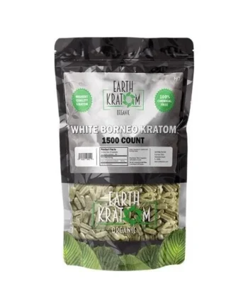 Earth Kratom 1500ct Capsules White Borneo