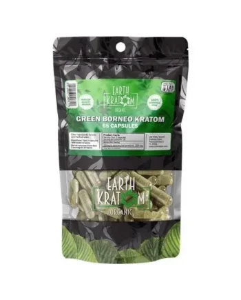 Earth Kratom 65ct Capsules Green Borneo