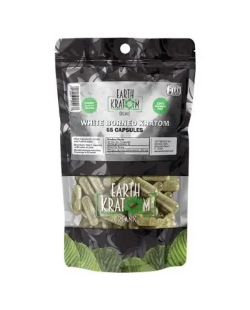 Earth Kratom 65ct Capsules White Borneo