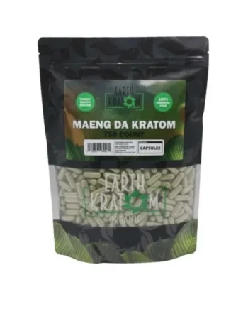 Earth Kratom 750ct Capsules Maeng Da
