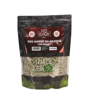 Earth Kratom 750ct Capsules Red Maeng Da