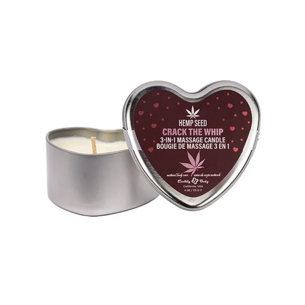 Earthly Body 2025 Valentines 3 in 1 Massage Heart Candle-Crack the Whip