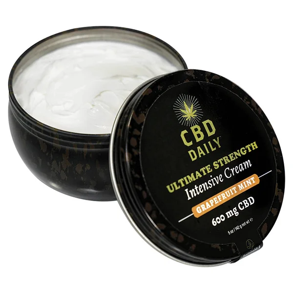 Earthly Body CBD Daily Intensive Cream Ultimate Strength - Grapefruit Mint 5oz