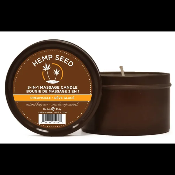 Earthly Body Hemp Seed 3-In-1 Massage Candle