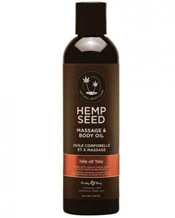 Earthly Body Hemp Seed Massage and Body Oil-8 oz