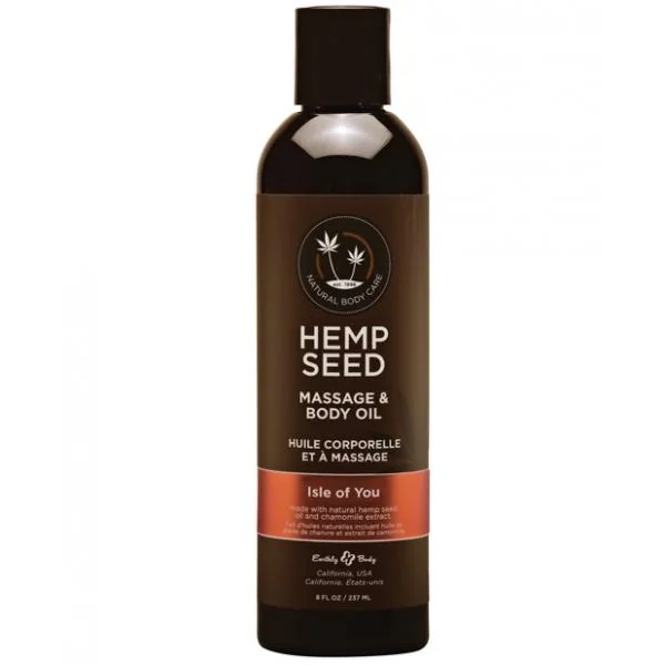 Earthly Body Hemp Seed Massage and Body Oil-8 oz