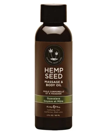 Earthly Body Hemp Seed Massage & Body Oil - Guavalava 2oz