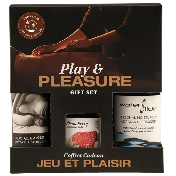 Earthly Body Play & Pleasure Gift Set Strawberry Scent