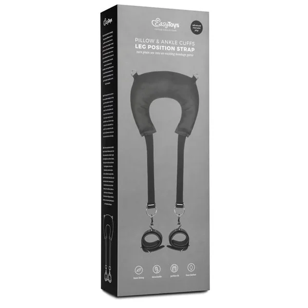 Easy Toys Pillow & Ankle Cuffs Leg Position Strap - Black