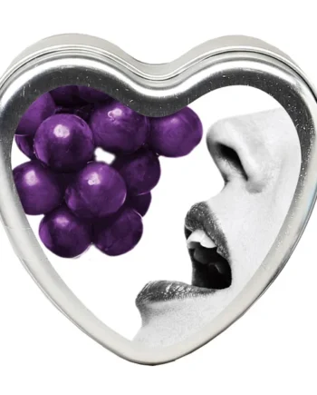 Edible Heart Candle - Grape - 4 Oz.