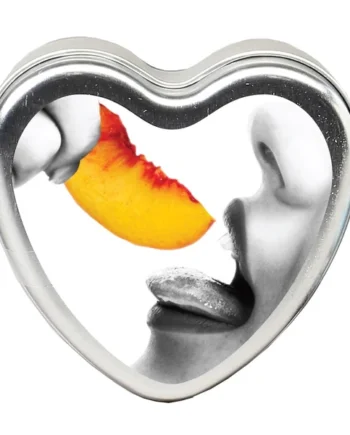 Edible Heart Candle - Peach - 4 Oz.