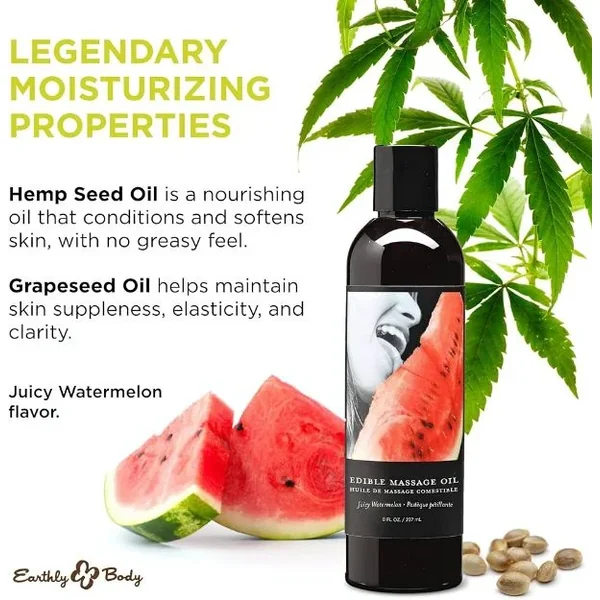 EDIBLE MASSAGE OIL WATERMELON 2 oz