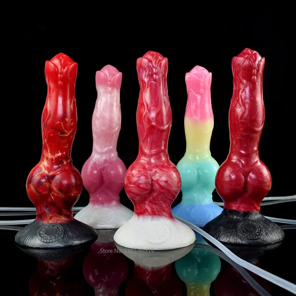 Ejaculating Monster Dragon Dildo Butt Plug - Water Jet Squirting Vagina Anal Sex Toys