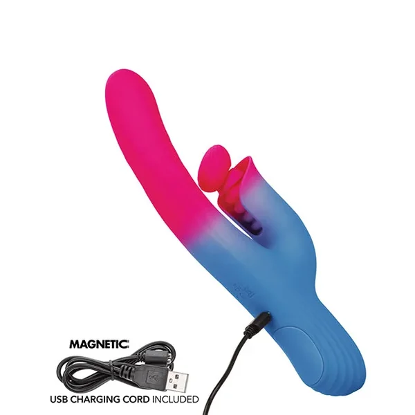 Elation Thrusting Dual Stimulator – Blue/Pink