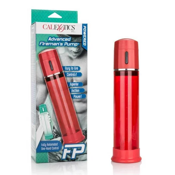 Electric Red 8.25 Inch Advanced Fireman's Penis Pump and Cock Enhancer