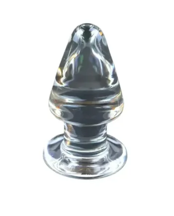 Elegant Amber Glass Anal Plug G-Spot Stimulation Smooth Finish Toy