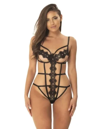 Embroidered Teddy - Black - S-m