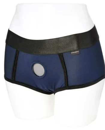 Em.Ex Fit Harness Pants – Navy Blue S | Sport Sheets