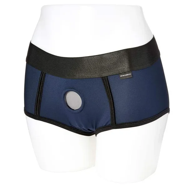 Em.Ex Fit Harness Pants – Navy Blue S | Sport Sheets