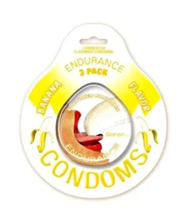 Endurance Condoms - Banana - 3 Pack