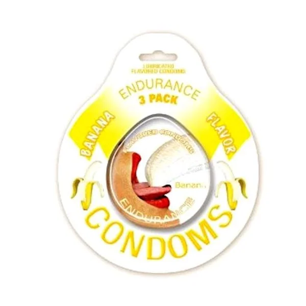 Endurance Condoms - Banana - 3 Pack