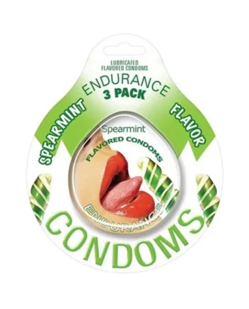 Endurance Condoms - Spearmint - 3 Pack