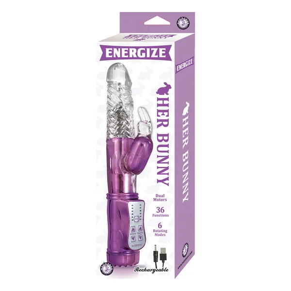 Energize Her Bunny 1 Rabbit Vibrator - Purple