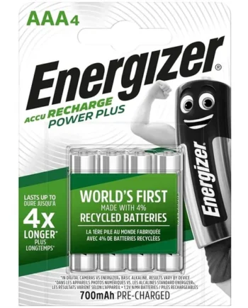 ENERGIZER - RECHARGEABLE BATTERIES AAA4 BLISTER 4