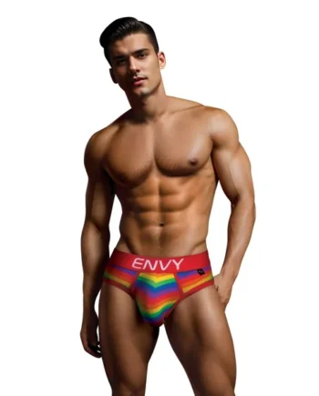 Envy Rainbow Pride Brief Red SM