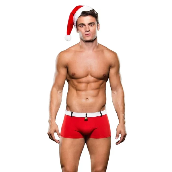 Envy Santa Hat And Shorts 2 Piece Costume Set Red White ML