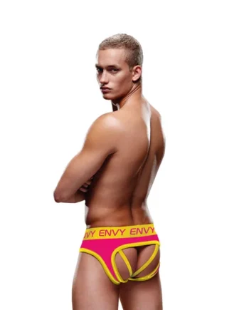 ENVY SOLID JOCK PINK/YELLOW S/M