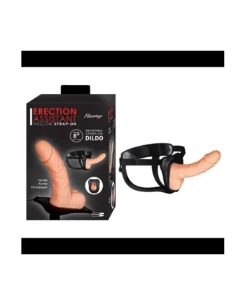 Erection Assistant Hollow Strap-On 8″-White