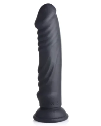 E-Stim and Vibrating Dildo With Remote – Black