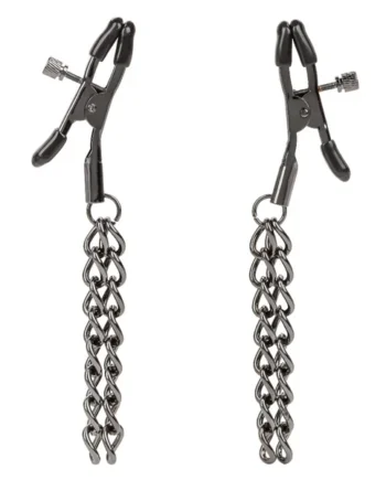 Euphoria Collection Chain Nipple Clamps - Black