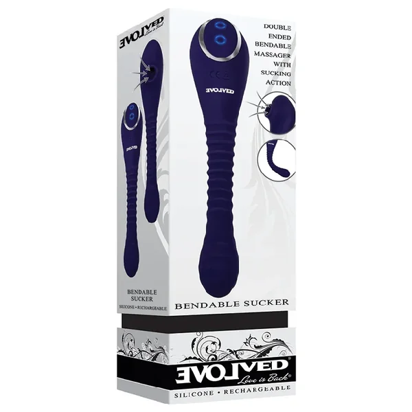 Evolved Bendable Sucker Double-Ended Clitoral Stimulator