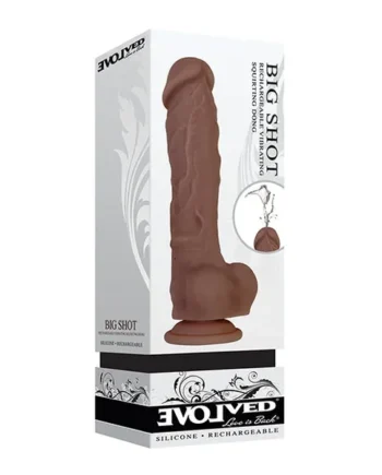 Evolved Big Shot Vibrating & Squirting Dong – Brown