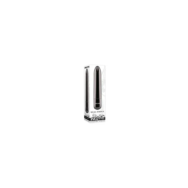 Evolved Real Simple Rechargeable Bullet – Black Chrome